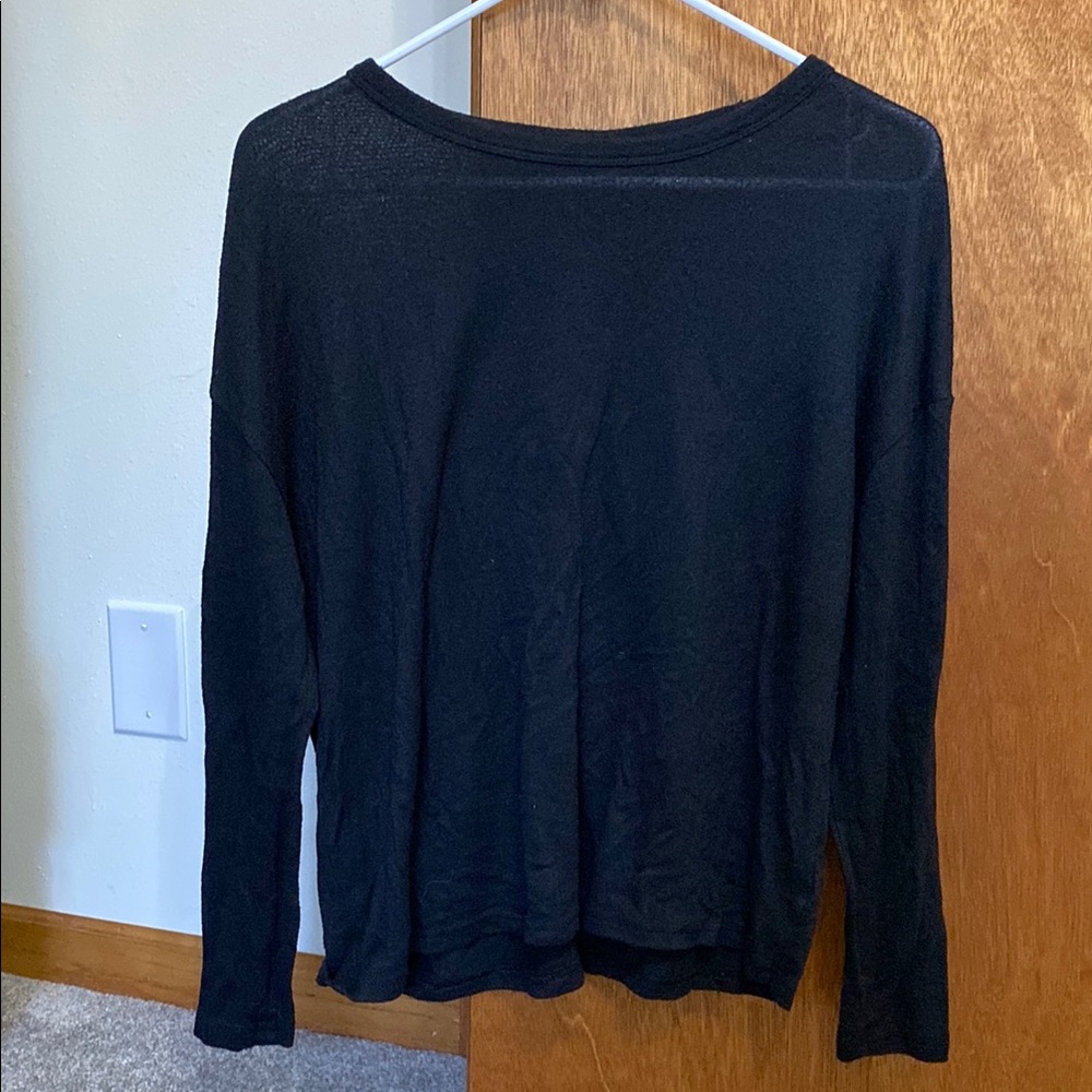 Chic Black Long Sleeve Top